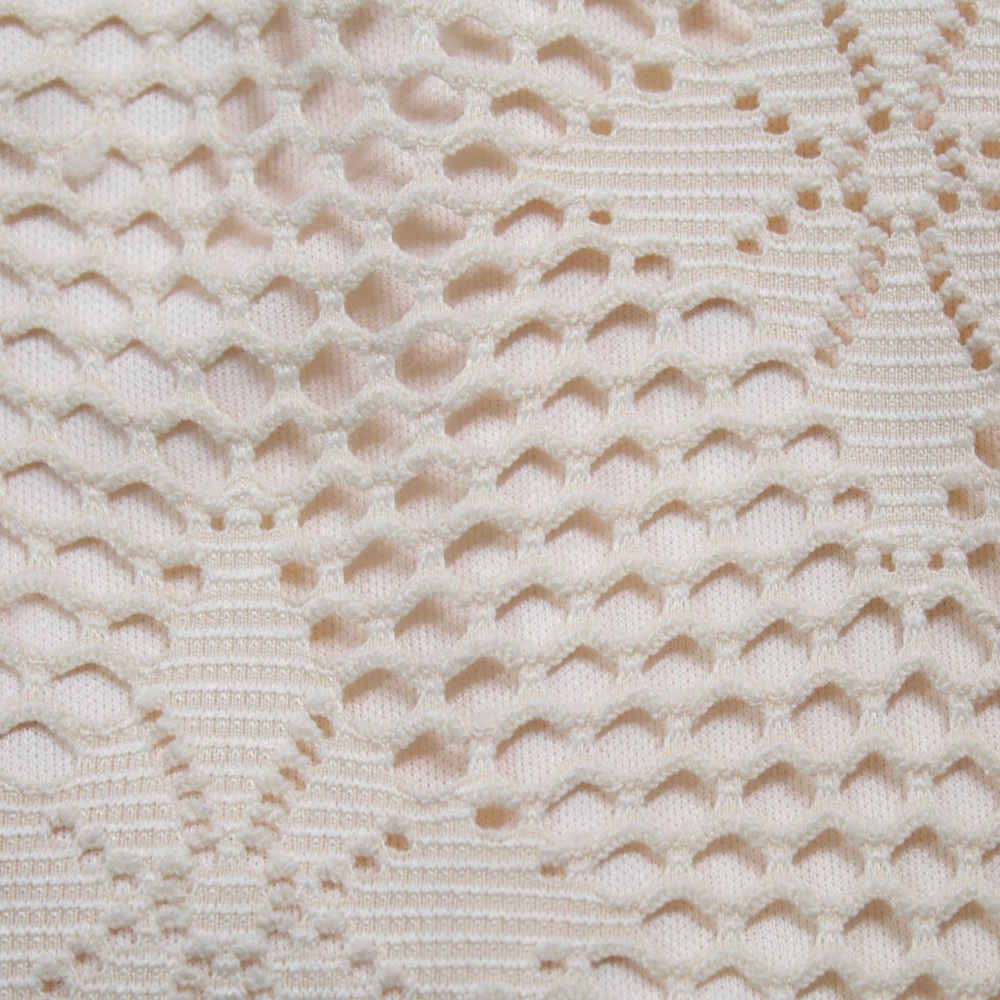 Red Wrap Cream Crochet Dress - Picture 8 of 8